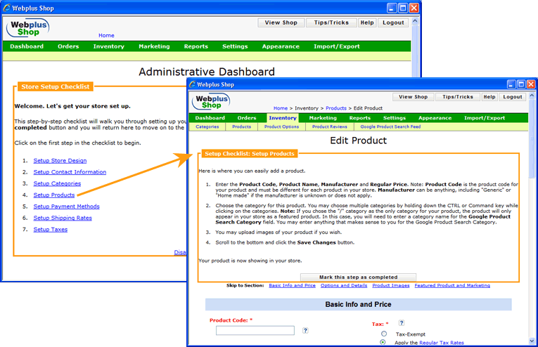 Control Panel Checklist