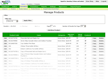 Merchant Control Panel